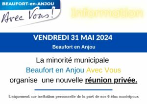 Réunion privée d’échanges le Vendredi 31 Mai 2024