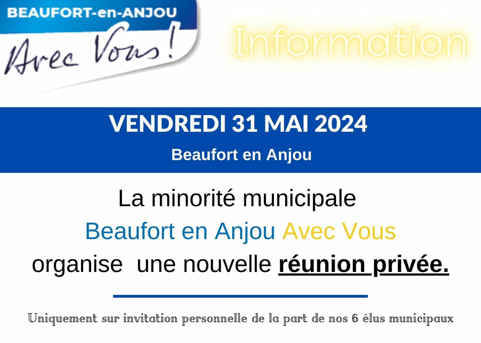 You are currently viewing Réunion privée d’échanges le Vendredi 31 Mai 2024